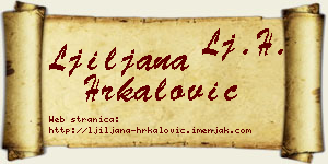 Ljiljana Hrkalović vizit kartica